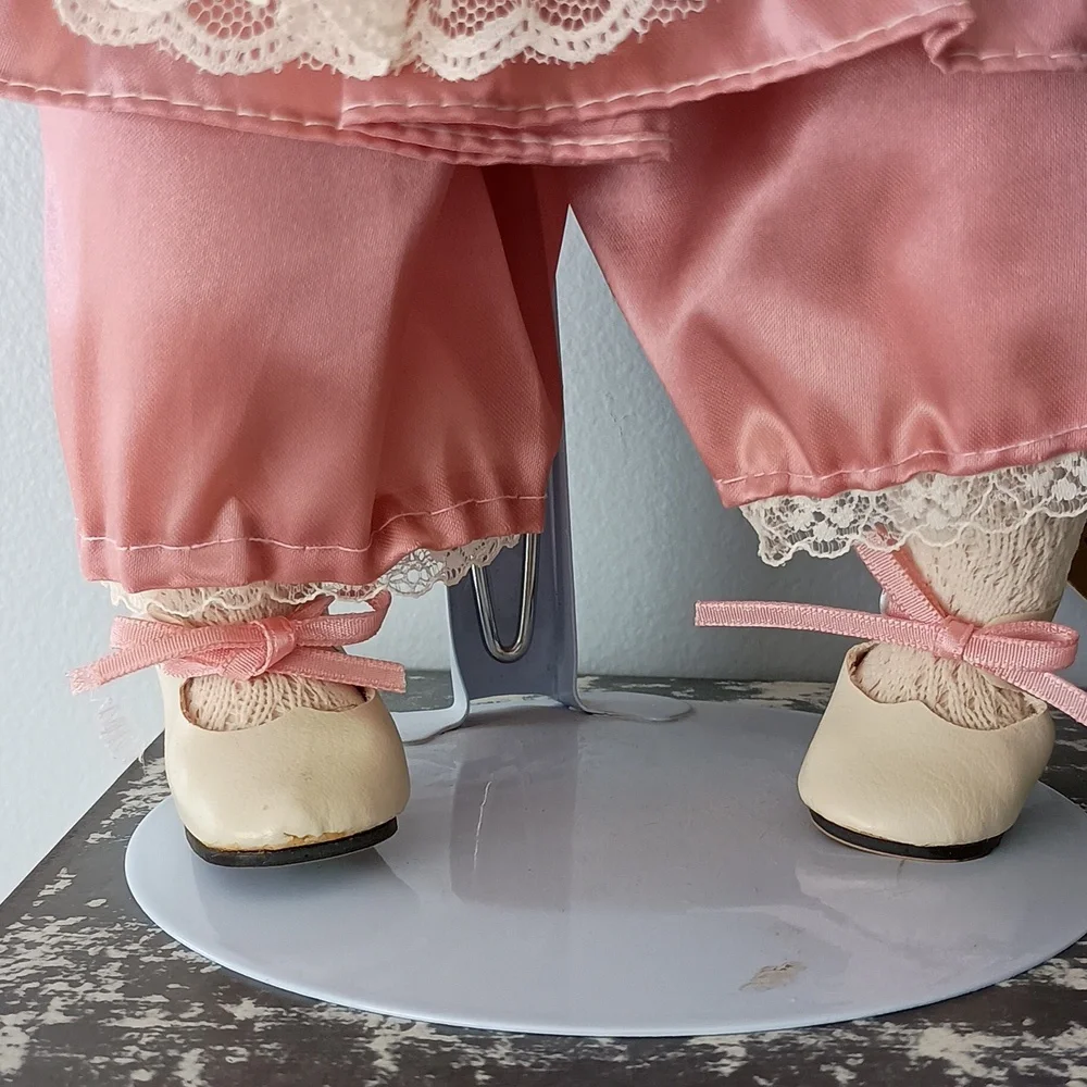 Porcelain Doll Sad Face Vintage Seymour Mann Collection Pink